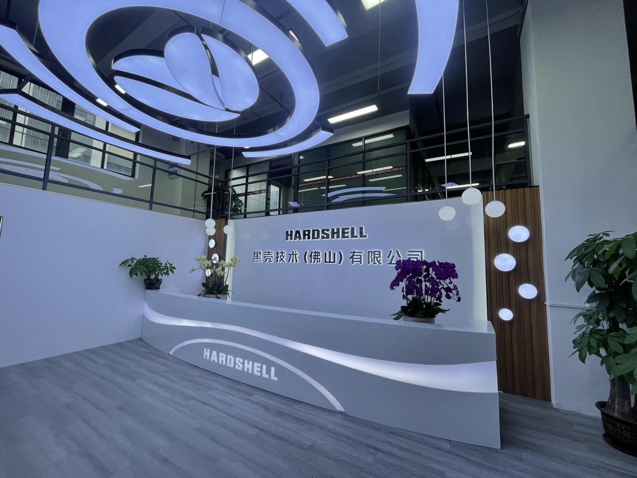 Factory tour video — aerial and production-floor walkthrough of Hardshell