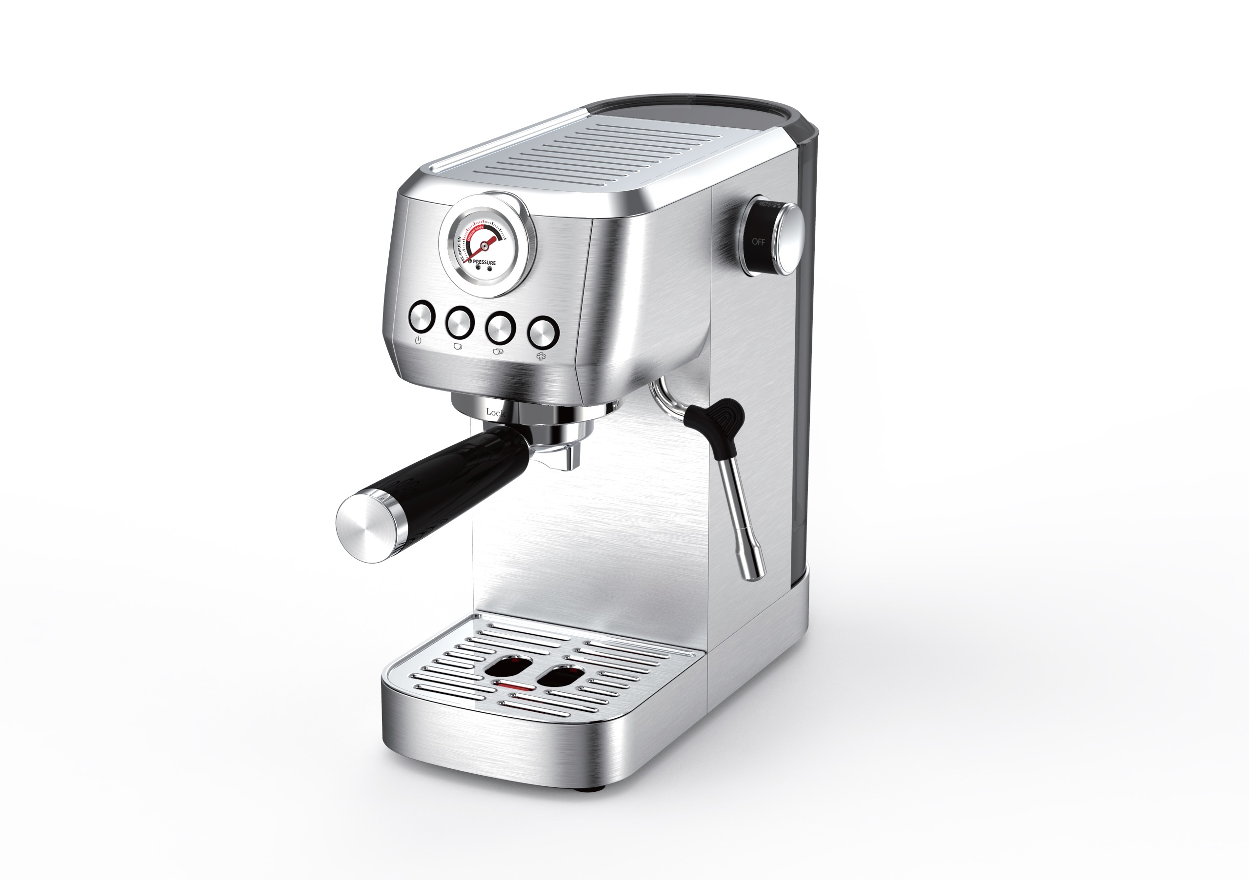 CM 1663 slim stainless-steel espresso machine, best-seller across USA, Middle East and Europe